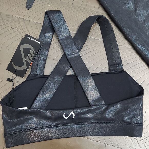TLF Diamond Black Chrome Sports Bra and Leggings - Picture 9 of 15
